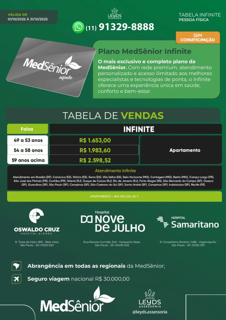 Viva a experiência de saúde mais completa da sua vida com o MedSênior Infinite